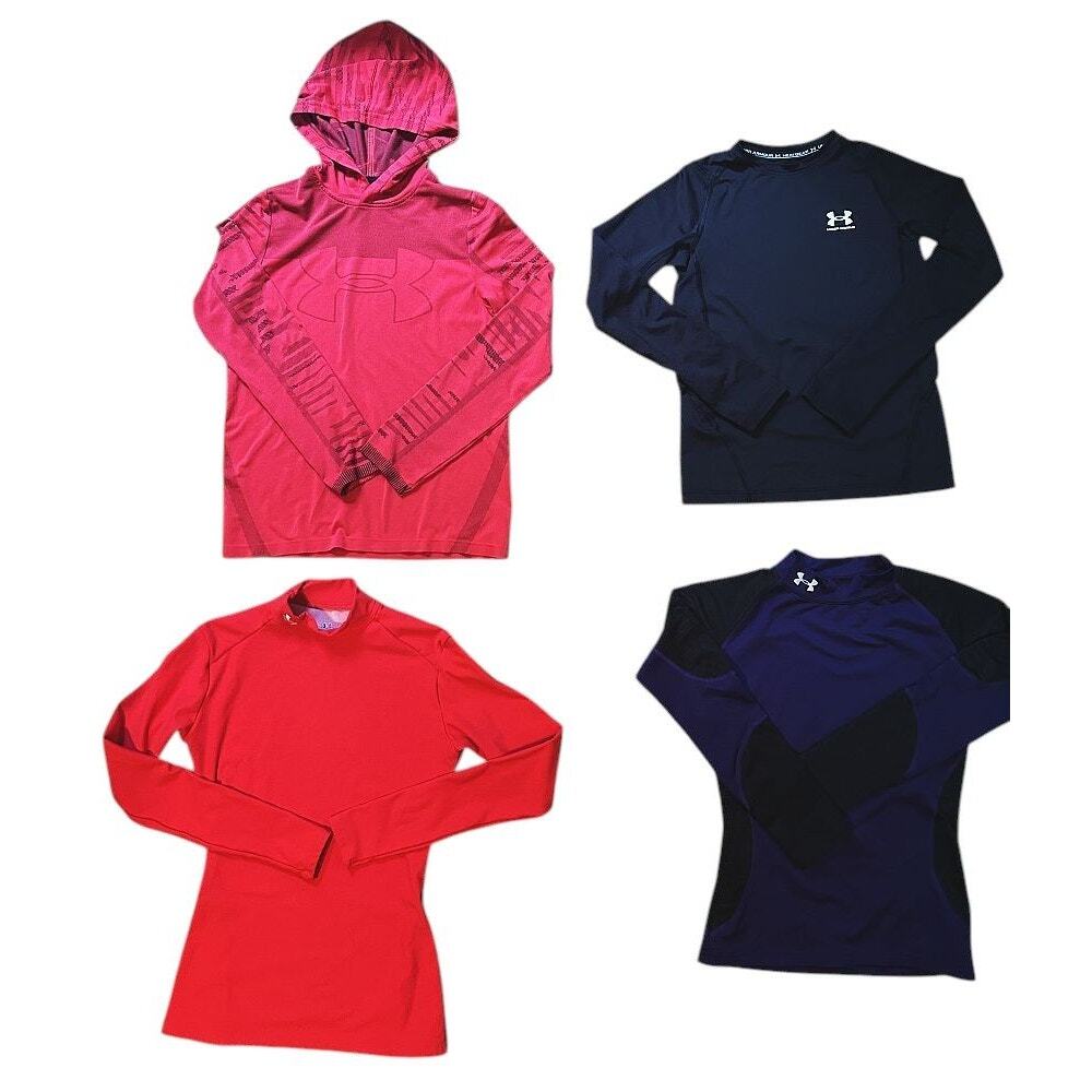 4 Athletic Under Armour Shirts Boy's Youth Medium